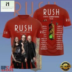 RUSH Fifty Something Tour 2026 3D Shirt , Music Fans 3D T Shirt Rush Fifty Something Tour 2026 3D Shirt