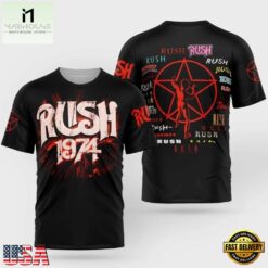 Rush Merch Starman 50th Anniversary 1974 T Shirt , Music Fans 3D T Shirt Rush Merch Starman 50th Anniversary 1974 T Shirt