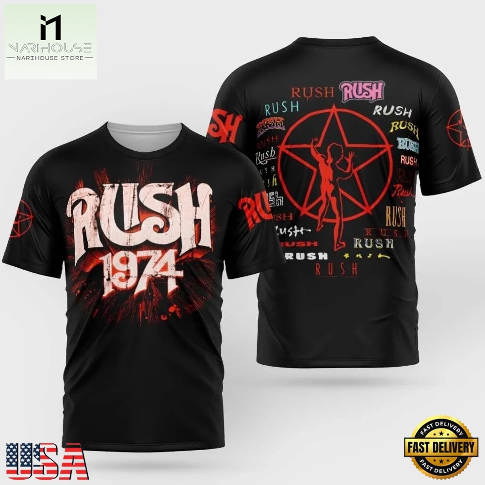 Rush Merch Starman 50th Anniversary 1974 T Shirt , Music Fans 3D T Shirt Rush Merch Starman 50th Anniversary 1974 T Shirt , Music Fans 3D T Shirt