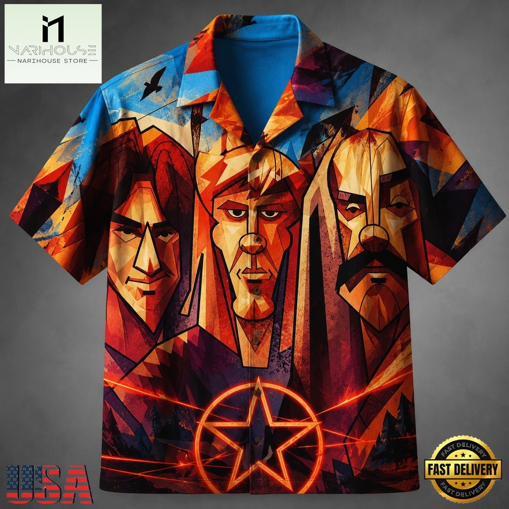 Rush Progressive Portraits Hawaiian Shirt Rush Progressive Portraits Hawaiian Shirt