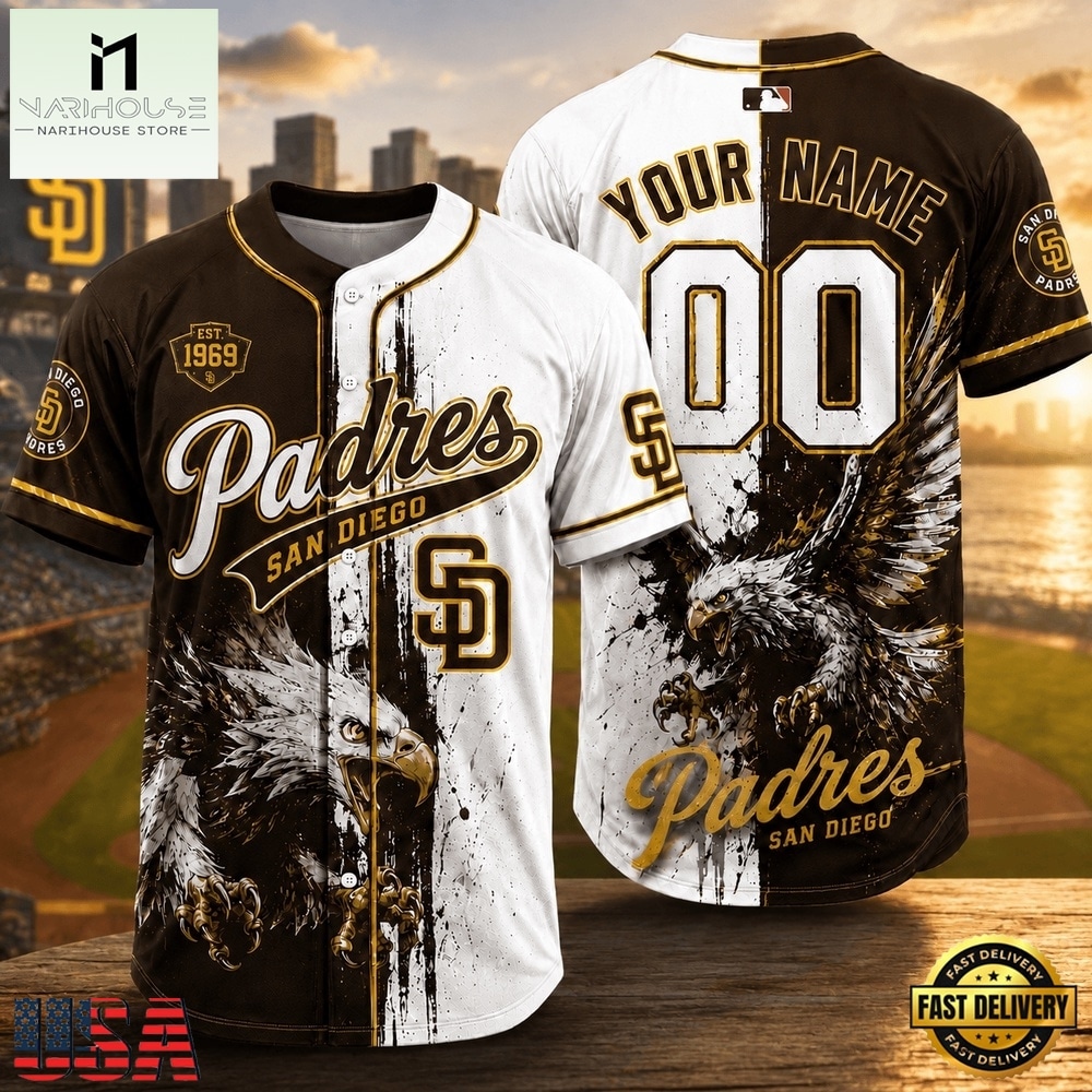 San Diego Padres 2026 MLB Eagle America Personalized Baseball Jersey , MLB Sports Baseball Jersey San Diego Padres 2026 MLB Eagle America Personalized Baseball Jersey , MLB Sports Baseball Jersey