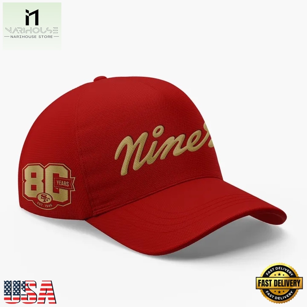 San Francisco 49ers 80th Year Anniversary 2026 Exclusive Cap, Trending Cap Style San Francisco 49ers 80th Year Anniversary 2026 Exclusive Cap, Trending Cap Style