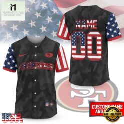 San Francisco 49ers NFL American Pride Custom Baseball Jersey Shirt , NFL Game Day Jersey San Francisco 49ers Nfl American Pride Custom Baseball Jersey Shirt