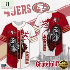 San Francisco 49ers NFL Game Day Grateful Dead Baseball Jersey Shirt, NFL Game Day Jersey San Francisco 49ers Nfl Game Day Grateful Dead Baseball Jersey Shirt