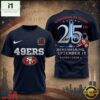San Francisco 49ers NFL Honoring 25 Years Remembering September 11 T Shirt, NFL Sporty Shirt San Francisco 49ers Nfl Honoring 25 Years Remembering September 11 T Shirt