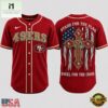 San Francisco 49ers NFL Stand For The Flag Kneel For The Cross Baseball Jersey Shirt , NFL Game Day Jersey San Francisco 49ers Nfl Stand For The Flag Kneel For The Cross Baseball Jersey Shirt