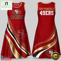 San Francisco 49ers NFL Team Pride Women's Sleeveless Dress, NCAA Women Team Dress San Francisco 49ers Nfl Team Pride Women S Sleeveless Dress