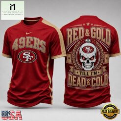 San Francisco 49ers NFL Till I’m Dead Forever Skull Fan Pride 3D Shirt, NFL Sporty Shirt San Francisco 49ers Nfl Till I M Dead Forever Skull Fan Pride 3D Shirt