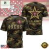San Francisco 49ers NFL Veterans US Army Camo New Design 3D Shirt , NFL Sporty Shirt San Francisco 49ers Nfl Veterans US Army Camo New Design 3D Shirt