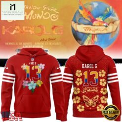 San Francisco 49ers x Karol G 2026 Exclusive Hoodie, Popular 3D Music Tee San Francisco 49ers X Karol G 2026 Exclusive Hoodie