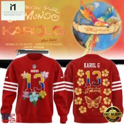 San Francisco 49ers x Karol G 2026 Exclusive Sweatshirt, Popular 3D Music Tee San Francisco 49ers X Karol G 2026 Exclusive Sweatshirt