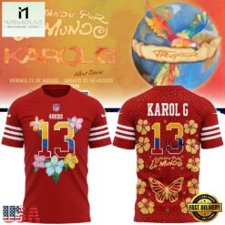 San Francisco 49ers x Karol G 2026 Exclusive T Shirt, Popular 3D Music Tee San Francisco 49ers X Karol G 2026 Exclusive T Shirt