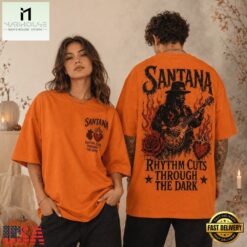 Santana Rhythm Cuts Through The Dark Halloween 3D Shirt, Popular 3D Music Tee Santana Rhythm Cuts Through The Dark Halloween 3D Shirt