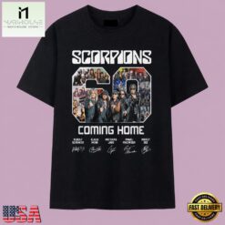 Scorpions 60th Anniversary Coming Home Signatures Vintage Band T Shirt, Music Fan 2D Shirt Scorpions 60th Anniversary Coming Home Signatures Vintage Band T Shirt