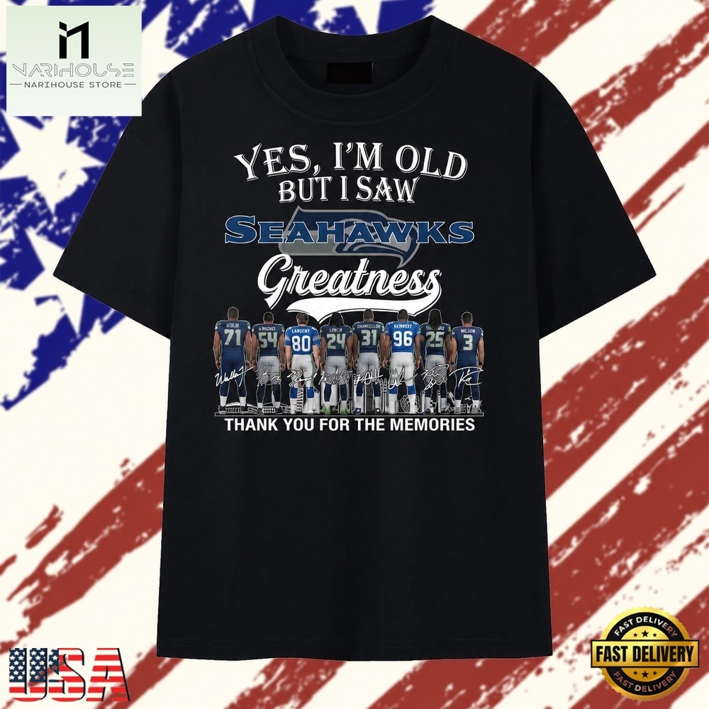 Seattle Seahawks Greatness Legends Signatures Vintage Graphic T Shirt , Stylish 2D Graphic Shirt Seattle Seahawks Greatness Legends Signatures Vintage Graphic T Shirt , Stylish 2D Graphic Shirt