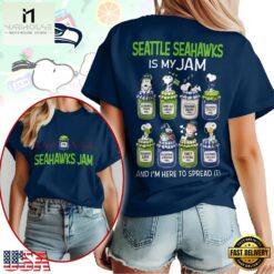 Seattle Seahawks NFL Jam Snoopy Peanuts Football Fan 3D Shirt, NFL Sporty Shirt Seattle Seahawks Nfl Jam Snoopy Peanuts Football Fan 3D Shirt