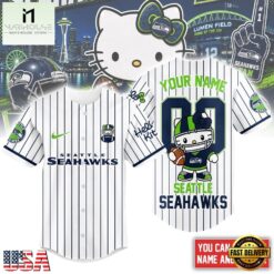 Seattle Seahawks NFL Kitty Game Day Custom Baseball Jersey Shirt , NFL Game Day Jersey Seattle Seahawks Nfl Kitty Game Day Custom Baseball Jersey Shirt