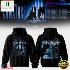 SKILLET COMATOSE 20 YEARS Limited Edition HOODIE, Popular 3D Music Tee Skillet Comatose 20 Years Limited Edition Hoodie