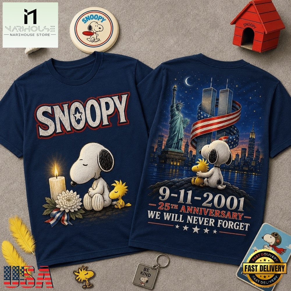 Snoopy 9 11 Memorial 25th Anniversary 3D Shirt , Popular 3D Music Tee Snoopy 9 11 Memorial 25th Anniversary 3D Shirt , Popular 3D Music Tee