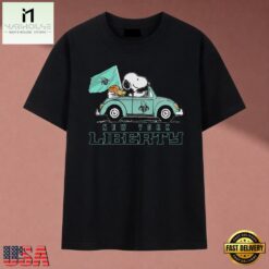 Snoopy Driving Car New York Liberty WNBA Basketball T Shirt, Music Fan 2D Shirt Snoopy Driving Car New York Liberty Wnba Basketball T Shirt