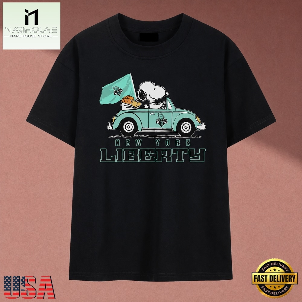 Snoopy Driving Car New York Liberty WNBA Basketball T Shirt , Music Fan 2D Shirt Snoopy Driving Car New York Liberty WNBA Basketball T Shirt , Music Fan 2D Shirt