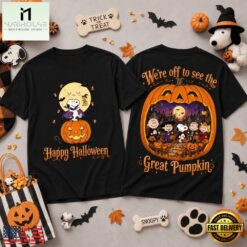 Snoopy & Friends Great Pumpkin Halloween 3D Shirt , Popular 3D Music Tee Snoopy Friends Great Pumpkin Halloween 3D Shirt
