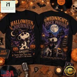 Snoopy Halloween Journey Midnight Rock Parade 3D Shirt , Popular 3D Music Tee Snoopy Halloween Journey Midnight Rock Parade 3D Shirt