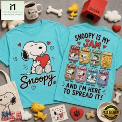 Snoopy Is My Jam Cute Love T Shirt, Popular 3D Music Tee Snoopy IS MY Jam Cute Love T Shirt