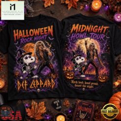 Snoopy x Def Leppard Halloween Midnight Howl Tour 3D Shirt , Popular 3D Music Tee Snoopy X Def Leppard Halloween Midnight Howl Tour 3D Shirt