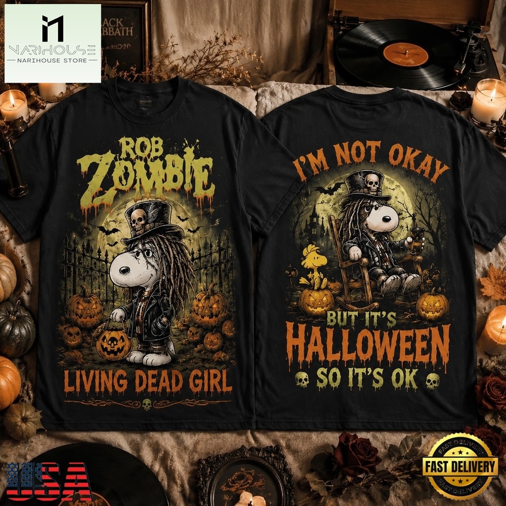 Snoopy x Rob Zombie Living Dead Girl Halloween T Shirt, Popular 3D Music Tee Snoopy x Rob Zombie Living Dead Girl Halloween T Shirt, Popular 3D Music Tee