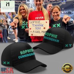 Sophie Cunningham Indiana Fever Thank You Sophie For Speaking Up For Girls Black Cap , Trending Cap Style Sophie Cunningham Indiana Fever Thank You Sophie For Speaking UP For Girls Black Cap