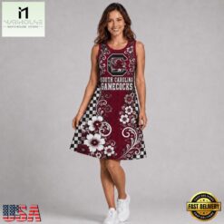 South Carolina Gamecocks NCAA Sporty Floral Elegance Women’s Sleeveless Dress, NCAA Women Team Dress South Carolina Gamecocks Ncaa Sporty Floral Elegance Women S Sleeveless Dress