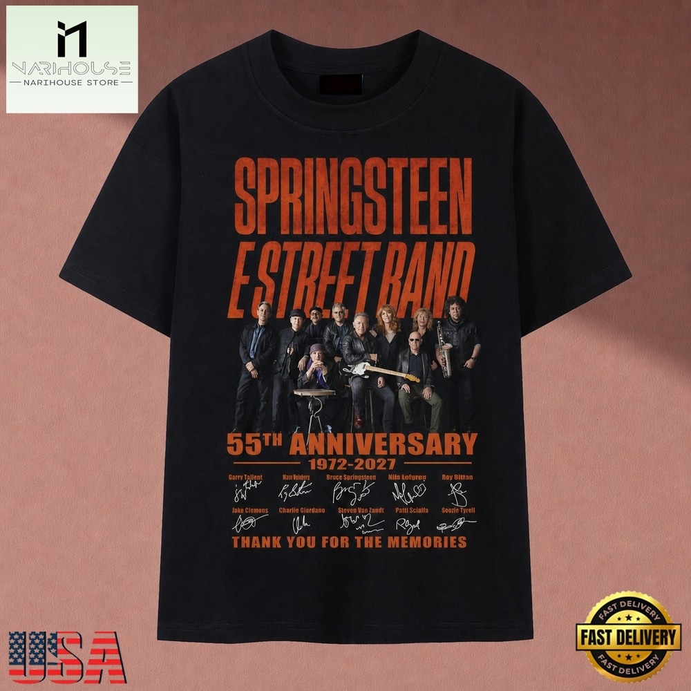 Springsteen E Street Band 55th Anniversary 1972 2027 T Shirt, Music Fan 2D Shirt Springsteen E Street Band 55th Anniversary 1972 2027 T Shirt, Music Fan 2D Shirt