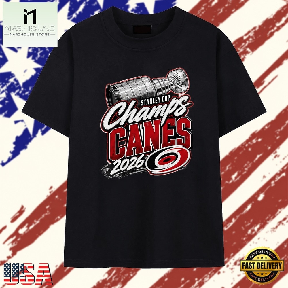 Stanley Cup Champs Canes 2026 Carolina Hurricanes NHL Hockey T Shirt , Stylish 2D Graphic Shirt Stanley Cup Champs Canes 2026 Carolina Hurricanes NHL Hockey T Shirt , Stylish 2D Graphic Shirt