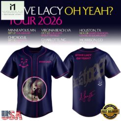 Steve Lacy Oh Yeah Tour 2026 Graphic Signature Baseball Jersey, Concert Baseball Jersey Steve Lacy OH Yeah Tour 2026 Graphic Signature Baseball Jersey