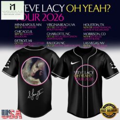 Steve Lacy Oh Yeah Tour 2026 Limited Edition Signature Baseball Jersey, Concert Baseball Jersey Steve Lacy OH Yeah Tour 2026 Limited Edition Signature Baseball Jersey