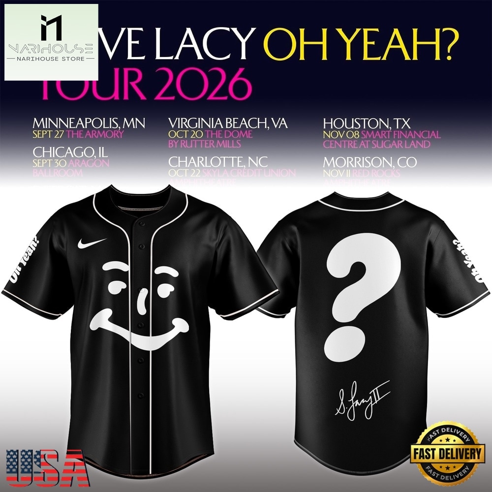 Steve Lacy Oh Yeah Tour 2026 Signature Baseball Jersey, Concert Baseball Jersey Steve Lacy Oh Yeah Tour 2026 Signature Baseball Jersey, Concert Baseball Jersey