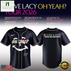 Steve Lacy Oh Yeah Tour 2026 Signature New Design Baseball Jersey, Concert Baseball Jersey Steve Lacy OH Yeah Tour 2026 Signature New Design Baseball Jersey