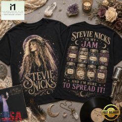 Stevie Nicks Is My Jam Mystical Moonlight T Shirt, Popular 3D Music Tee Stevie Nicks IS MY Jam Mystical Moonlight T Shirt