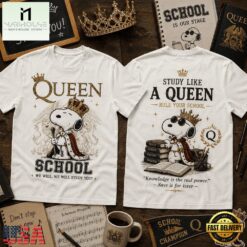 Study Like a Queen Snoopy School Tour 3D Shirt , Popular 3D Music Tee Study Like A Queen Snoopy School Tour 3D Shirt