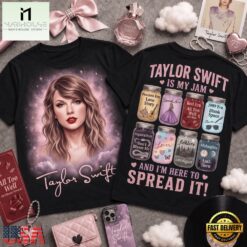 Taylor Swift Is My Jam Eras Songs Front and Back T Shirt, Popular 3D Music Tee Taylor Swift IS MY Jam Eras Songs Front And Back T Shirt