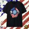 Tennessee Titans American flag ripped chest T Shirt , Stylish 2D Graphic Shirt Tennessee Titans American Flag Ripped Chest T Shirt
