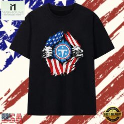 Tennessee Titans American flag ripped chest T Shirt , Stylish 2D Graphic Shirt Tennessee Titans American Flag Ripped Chest T Shirt