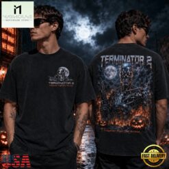 Terminator 2 Halloween Judgment Night Has Arrived 2026 3D Shirt , Trending New Design Shirt Terminator 2 Halloween Judgment Night Has Arrived 2026 3D Shirt