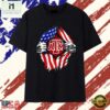 Texas A and M University American flag ripped chest T Shirt , Stylish 2D Graphic Shirt Texas A And M University American Flag Ripped Chest T Shirt