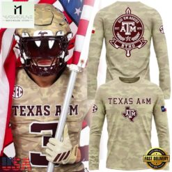 Texas A&M Aggies 2026 Honor & Support Camo Long Sleeve Shirt , Hot 3D Shirt Trend Texas A M Aggies 2026 Honor Support Camo Long Sleeve Shirt