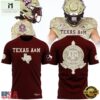 Texas A&M Aggies Honor & Support Camo Logo Red T Shirt , Hot 3D Shirt Trend Texas A M Aggies Honor Support Camo Logo Red T Shirt