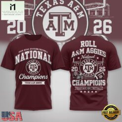 Texas A&M Aggies NCAA Road to Glory 2026 Football Champions 3D Shirt , NCAA College 3D Shirt Texas A M Aggies Ncaa Road TO Glory 2026 Football Champions 3D Shirt