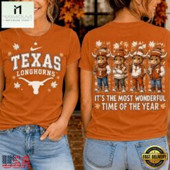Texas Longhorns 2026 NCAA Autumn Festive Cheer T Shirt , NCAA College 3D Shirt Texas Longhorns 2026 Ncaa Autumn Festive Cheer T Shirt
