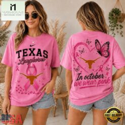 Texas Longhorns 2026 NCAA Pink October Breast Cancer Awareness Fan Pride Unisex T Shirt , NCAA College 3D Shirt Texas Longhorns 2026 Ncaa Pink October Breast Cancer Awareness Fan Pride Unisex T Shirt